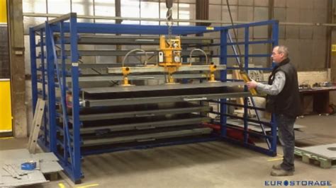 storing sheet metal|steel plate storage horizontal racks.